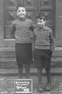 Sylvan and his brother, Manfried (on left) - 1936 in Kaisersesch, Germany