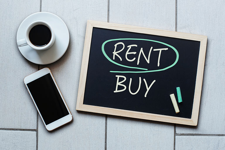 rent or buy sign